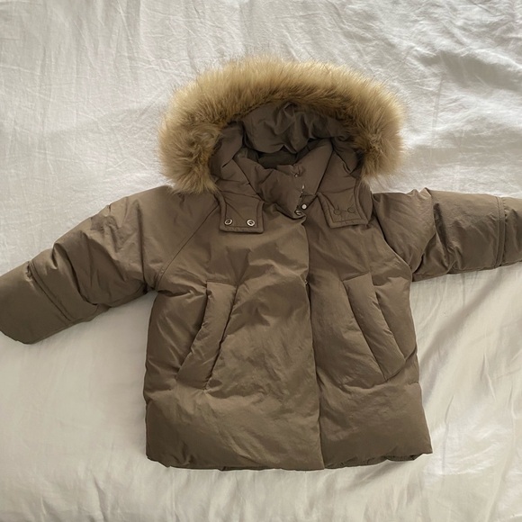 ZARA kids winter down jacket unisex repellent brown 3-4 years (40.9 inches) - Picture 2 of 6
